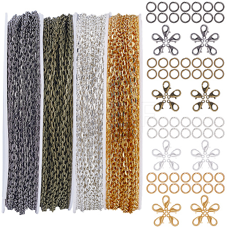 DIY Iron Cable Chains Bracelets Necklaces Making Kits DIY-SP0002-14B-1