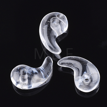 White Watermelon Stone Glass Pendants X-G-S294-07L-1