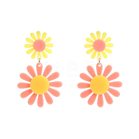 Bohemian Acrylic Dangle Stud Earrings WG25006-03-1