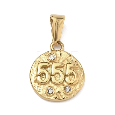 Textured 304 Stainless Steel Pendants STAS-A140-02G-5-1