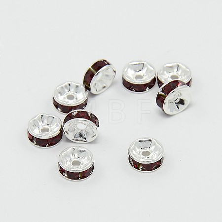 Brass Grade A Rhinestone Spacer Beads RSB036NF-09-1
