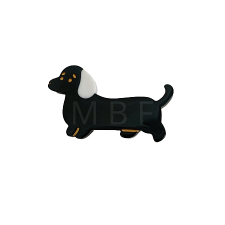 Dog Cellulose Acetate(Resin) Alligator Hair Clips PW-WG0720E-04-1