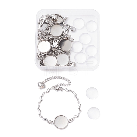 9Pcs 9 Style 304 Stainless Steel Bracelet Making STAS-UN0027-11-1