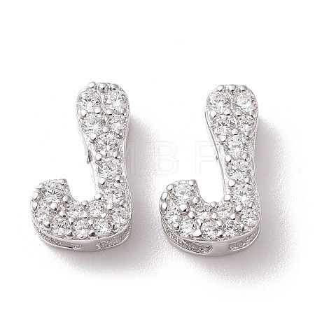 925 Sterling Silver Micro Pave Cubic Zirconia Beads STER-Z005-15P-J-1