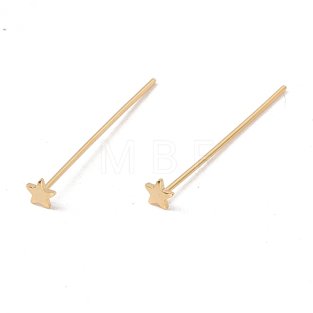Brass Star Head Pins X-FIND-B009-02G-1