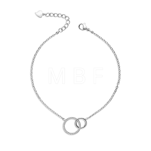 Stainless Steel Cable Chain Link Bracelets BA7769-1-1