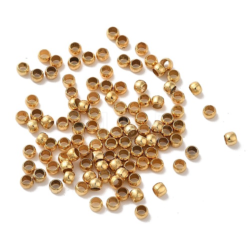 Rack Plating Brass Beads KK-G504-01G-1