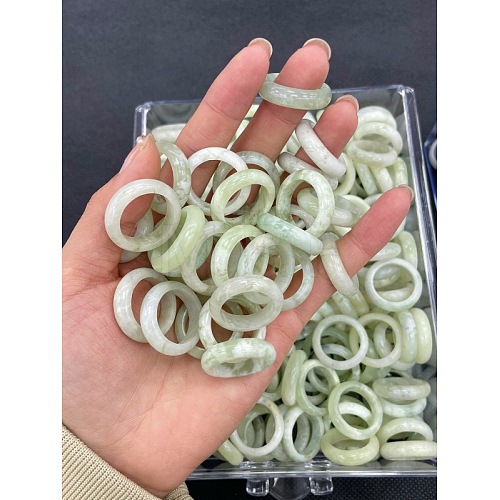 Natural New Jade Finger Rings WG8089A-23-1