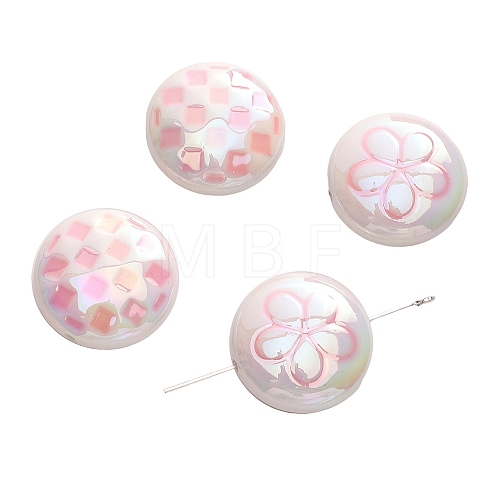 2Pcs UV Platings Acrylic Beads PW-WG8BB90-08-1