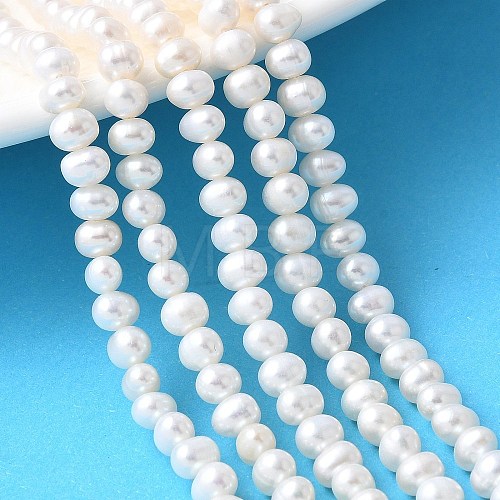 Natural Cultured Freshwater Pearl Beads Strands PEAR-I007-07Q-07A-1