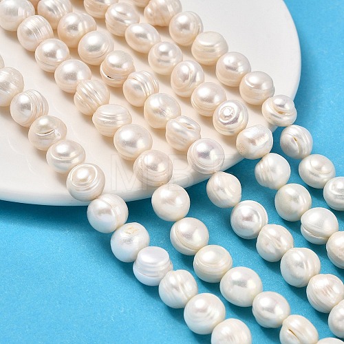 Natural Cultured Freshwater Pearl Beads Strands PEAR-I007-07T-01-1