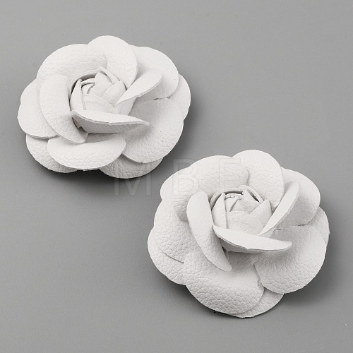 PU Leather Artificial Flower Ornament Accesories FIND-WH0060-85A-1