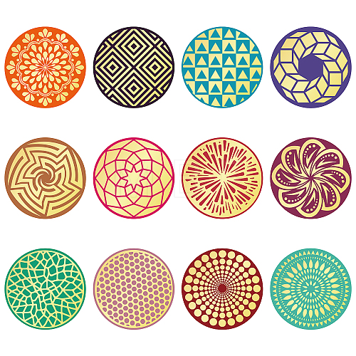 Paper Self Adhesive Gold Foil Embossed Stickers DIY-WH0434-009-1