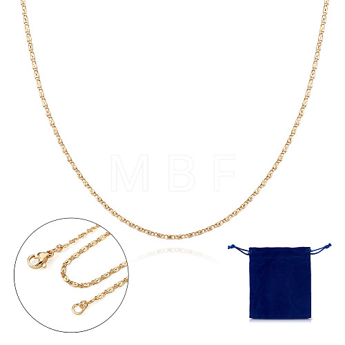 Brass Lumachina Chain Necklace for Women NJEW-TA0001-15-1