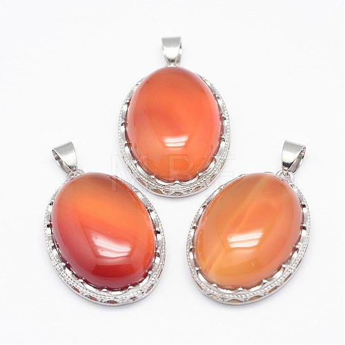 Natural Carnelian Pendants G-D851-12-1