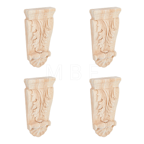 Rubber Wood Carved Onlay Applique AJEW-WH0248-463-1