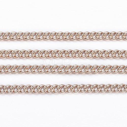304 Stainless Steel Curb Chains STAS-P163-19RG-1