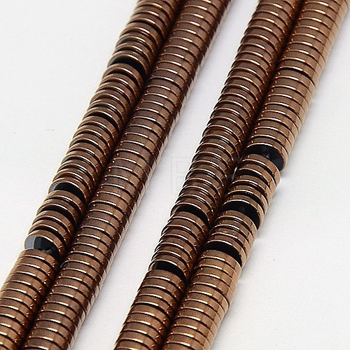 Electroplate Non-magnetic Synthetic Hematite Beads Strands G-J164A-4mm-01-1