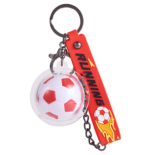 Soccer Keychain Cool Soccer Ball Keychain with Inspirational Quotes Mini Soccer Balls Team Sports Football Keychains for Boys Soccer Party Favors Toys Decorations JX297D-1