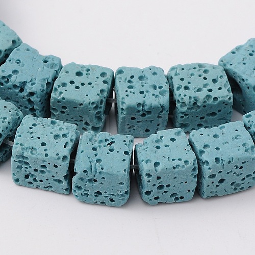 Dyed & Natural Lava Rock Beads Strands G-L435-01-8mm-14-1