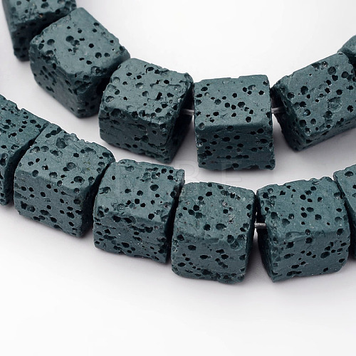 Dyed & Natural Lava Rock Beads Strands G-L435-01-8mm-22-1