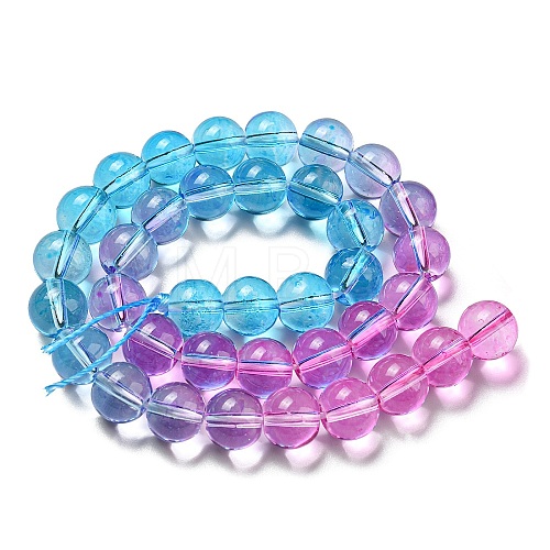 Dyed & Heated Synthetic Quartz Beads Strands G-P502-01C-02-1