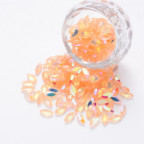 Transparent Resin Rhinestone Cabochons MRMJ-T047-14A-1