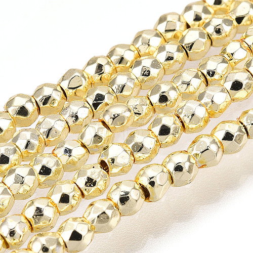 Electroplate Non-magnetic Synthetic Hematite Bead Strands X-G-Q465-12G-1
