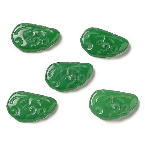 Dyed Natural Malaysia Jade Carved Cabochons G-Q192-02A-1