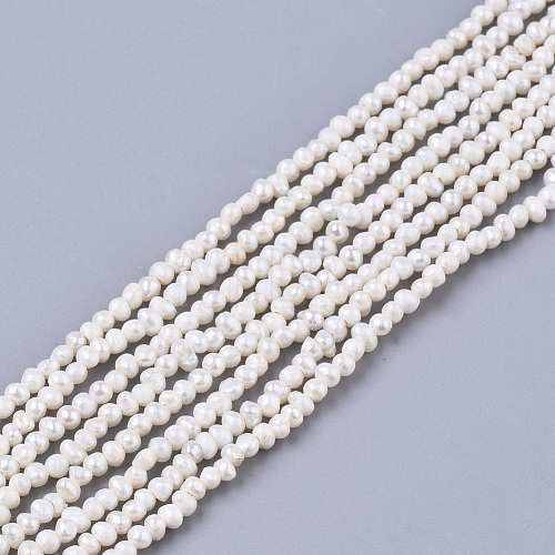 Natural Cultured Freshwater Pearl Beads Strands X-PEAR-S016-001-1