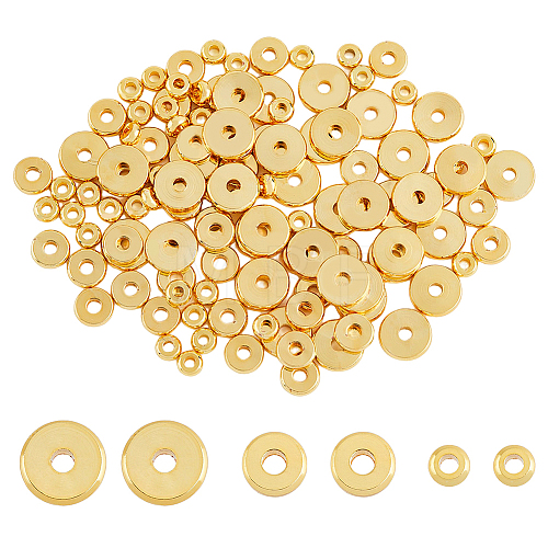 120Pcs 3 Style Brass Beads KK-FH0004-65-1