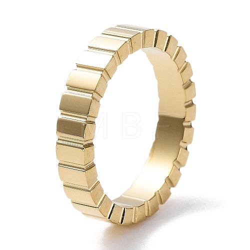 Ion Plating(IP) 304 Stainless Steel Grooved Finger Rings RJEW-G298-12G-1