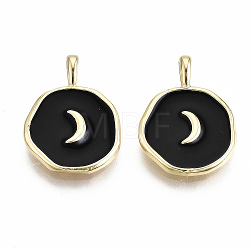 Brass Enamel Pendants KK-S356-198B-NF-1