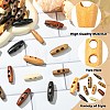 160Pcs 16 Styles Natural Wood Buttons FIND-CJ0004-42-3