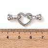 Brass Micro Pave Clear Cubic Zirconia Fold Over Clasps KK-D259-02A-P-3