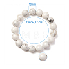SUNNYCLUE Natural Howlite Round Beads Stretch Bracelets BJEW-PH0001-10mm-08-3