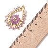 Glass Seed Bead & Dyed Natural Malaysia Jade Pendants PALLOY-MZ01280-03-4