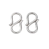 Non-Tarnish 304 Stainless Steel S-Hook Clasps STAS-R157-02P-1