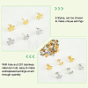 60Pcs 6 Style 304 Stainless Steel Stud Earring Findings STAS-DC0010-20-4