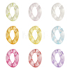  225 Pcs 9 Colors Transparent Acrylic Linking Rings MACR-TA0001-30-11