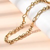 304 Stainless Steel Link Chain Bracelet & Necklace Jewelry Sets SJEW-L199-17G-2