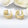 Brass Micro Pave Cubic Zirconia Cuff Earrings for Women CU-CBAE7DF-19G-3