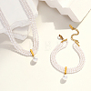 Multi Strand Plastic Imitation Pearl Beaded Choker Necklaces & Bracelets Sets PQ1108-4