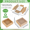 Square Folding Cardboard Kraft Paper Packing Drawer Boxes with Clear Plastic Cover CON-WH0100-57C-2