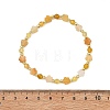 Natural Pink Opal/Natural Green Opal/Natural Green Strawberry Quartz/Natural Yellow Opal/Natural Rose Quartz/Natural Yellow Aventurine & Brass Beads Stretch Bracelets for Women BJEW-JB13866-5