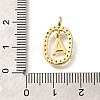 Brass Micro Pave Cubic Zirconia Pendants ZIRC-P123-01G-A02-3