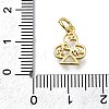 Brass Micro Pave Cubic Zirconia Pendants KK-K400-46G-3