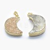 Natural Quartz Pendants G-P383-08G-03-2