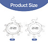 2Pcs 304 Stainless Steel Star Charm Bracelets BJEW-TADJ00003-2