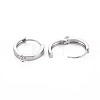 Brass Huggie Hoop Earring Findings KK-S364-158-4